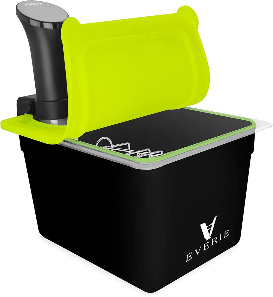EVERIE Sous Vide Container with Universal Silicone Lid and Sous Vide Rack and Container Sleeve Co... | Amazon (US)