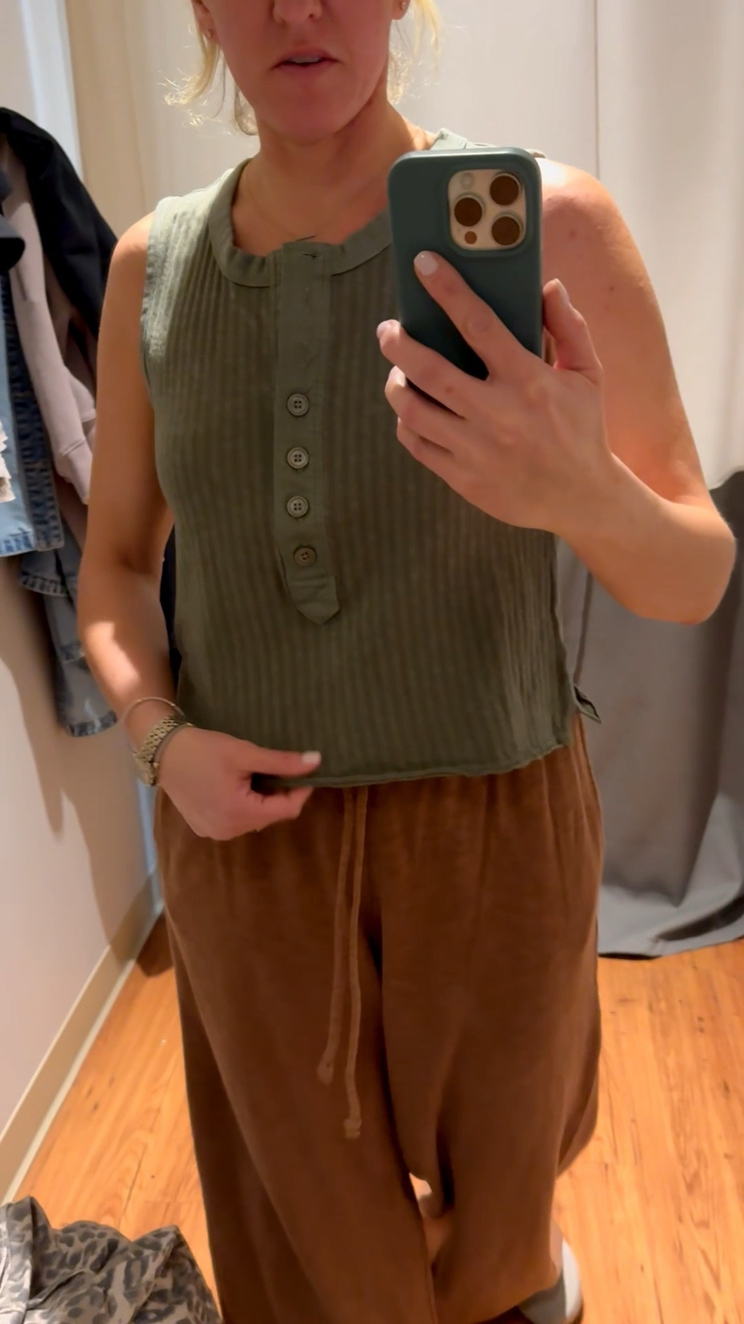 Comfy pants (small) and cute tank top (small)

#aerie #comfy #spring #organizeddwelling 

#LTKSpringSale #LTKmomlife #LTKootd