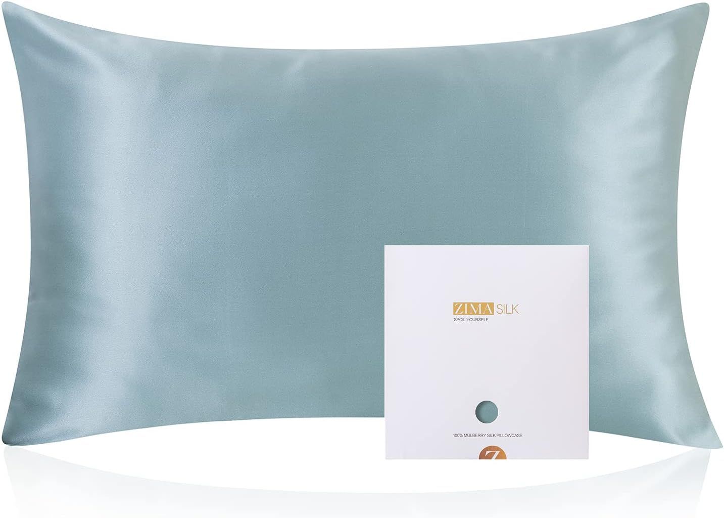 ZIMASILK 100% Mulberry Silk Pillowcase for Hair and Skin Health,Soft and Smooth,Both Sides Premiu... | Amazon (US)