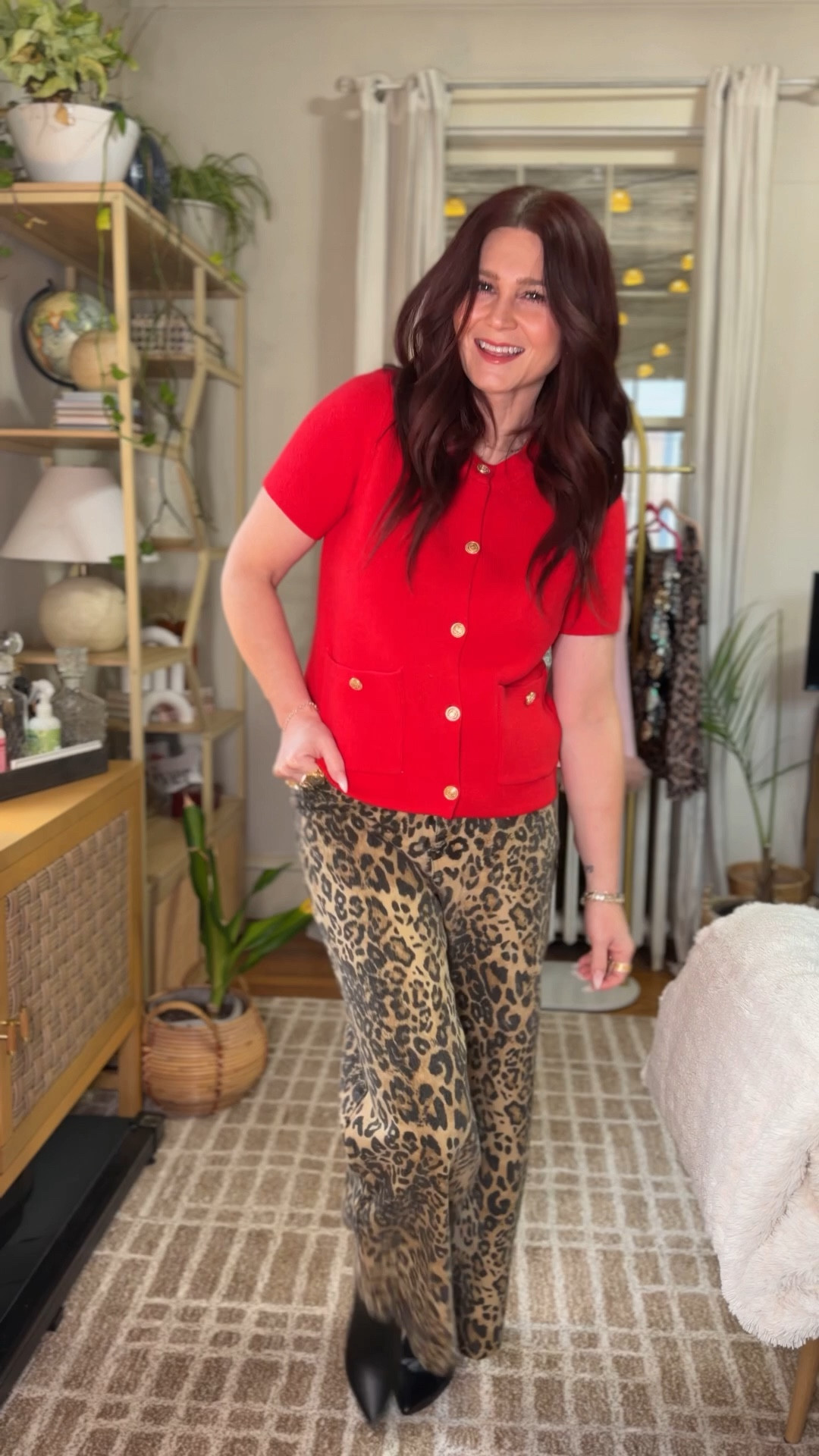 Red leopard always a favorite. Top is perfect for work or casual. So thick and well made for the price. Denim so comfortable 

#LTKOver40 #LTKootd #LTKPetite