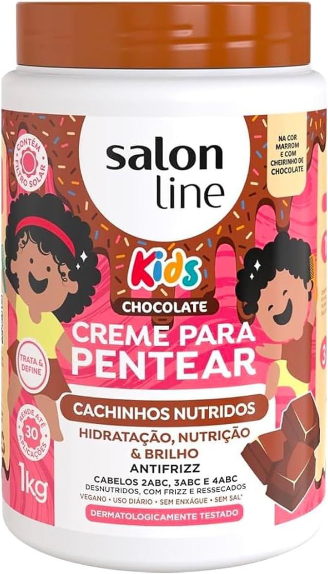 Salon Line, SL CREME PENTEAR CONDICIONADOR KIDS CHOCOLATE CACHINHOS NUTRIDOS 1KG | Amazon (BR)