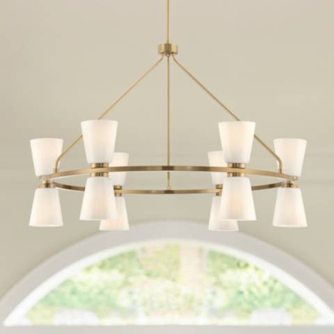Possini Euro Lizzie 36" Wide Gold 12-Light Chandelier - #0308K | Lamps Plus | Lamps Plus