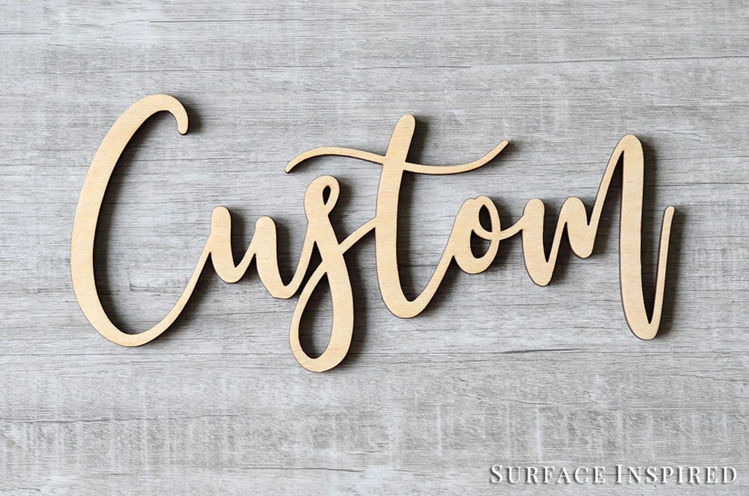 Wooden Name Signs Wooden Letters Personalized Wood Design Laser Cut Out Any Font Name Custom Unfi... | Etsy (US)