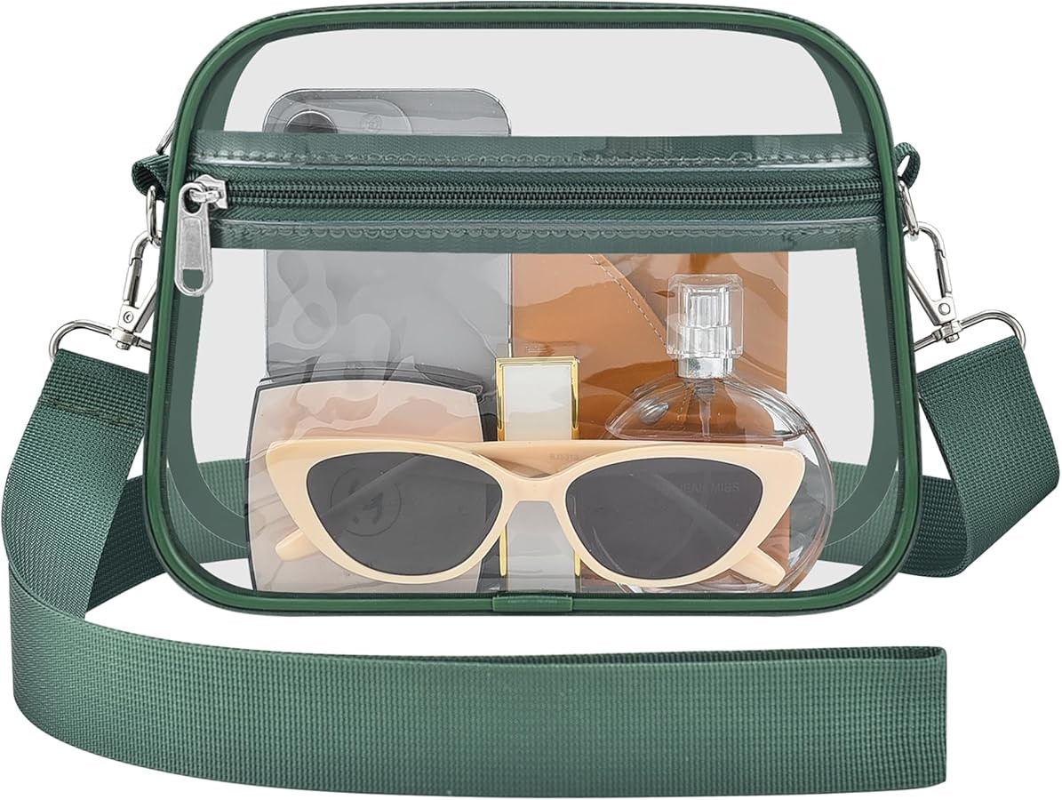 Clear Bag for Stadium Events - Stadium Approved Small Mini Clear Purse, Women's Top-Handle Handba... | Amazon (US)