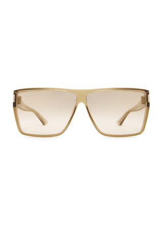 Saint Laurent Square Sunglasses in Metallic Gold | FWRD 