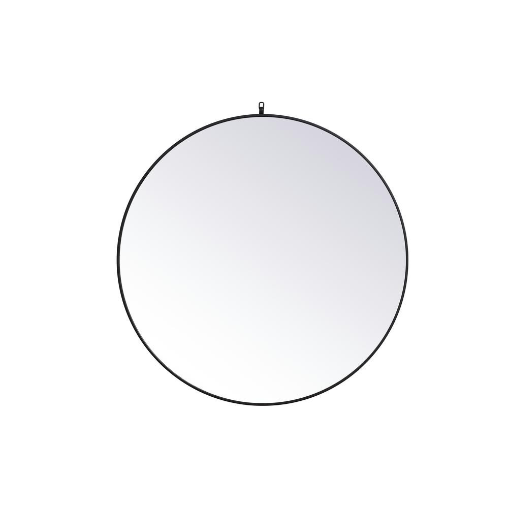 Large Round Black Modern Mirror (45 in. H x 45 in. W) | The Home Depot