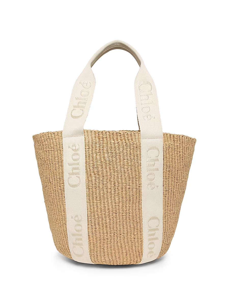 Women's Woody Large Basket Tote Bag - Cloudy Cream | Saks Fifth Avenue
