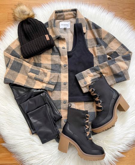 Happy Sunday Friends! Styling this flannel with you today that I found in the mens department!  It’s super soft and almost like a light Shacket!  I recommend sizing up one!  Styled it with these NEW boots too!  Everything here is linked for you 🖤 Have a great Day!

#LTKshoecrush #LTKstyletip #LTKunder50