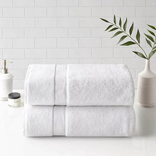 Madison Park 800GSM 100% Cotton Luxurious Bath Towel Set Highly Absorbent, Quick Dry, Hotel & Spa Quality for Bathroom, 34" x 68", White 2 Piece | Amazon (US)