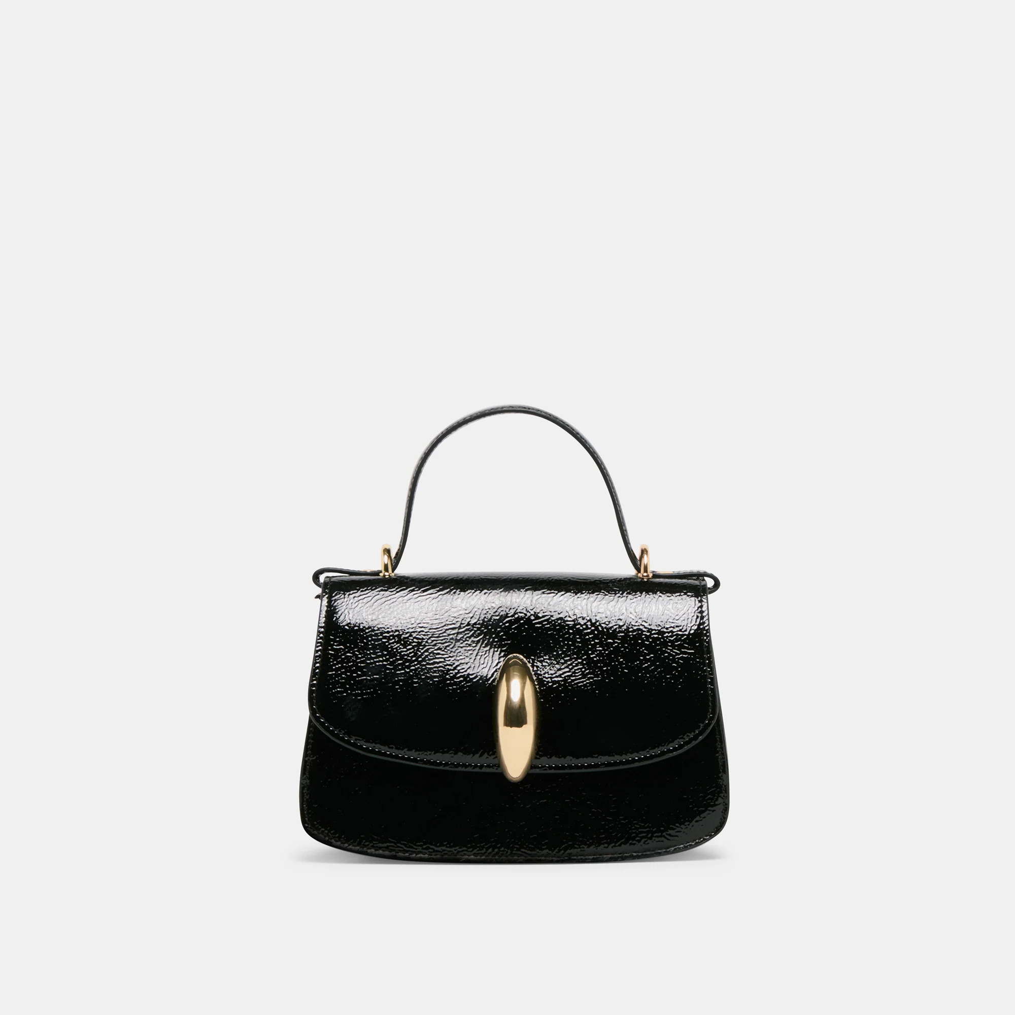 Lucia Crossbody Black Crackled Stella | DolceVita.com