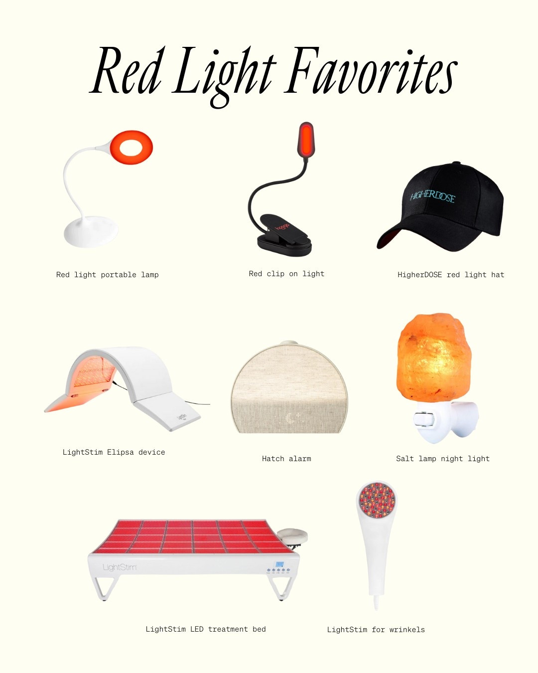 My favorite red light products