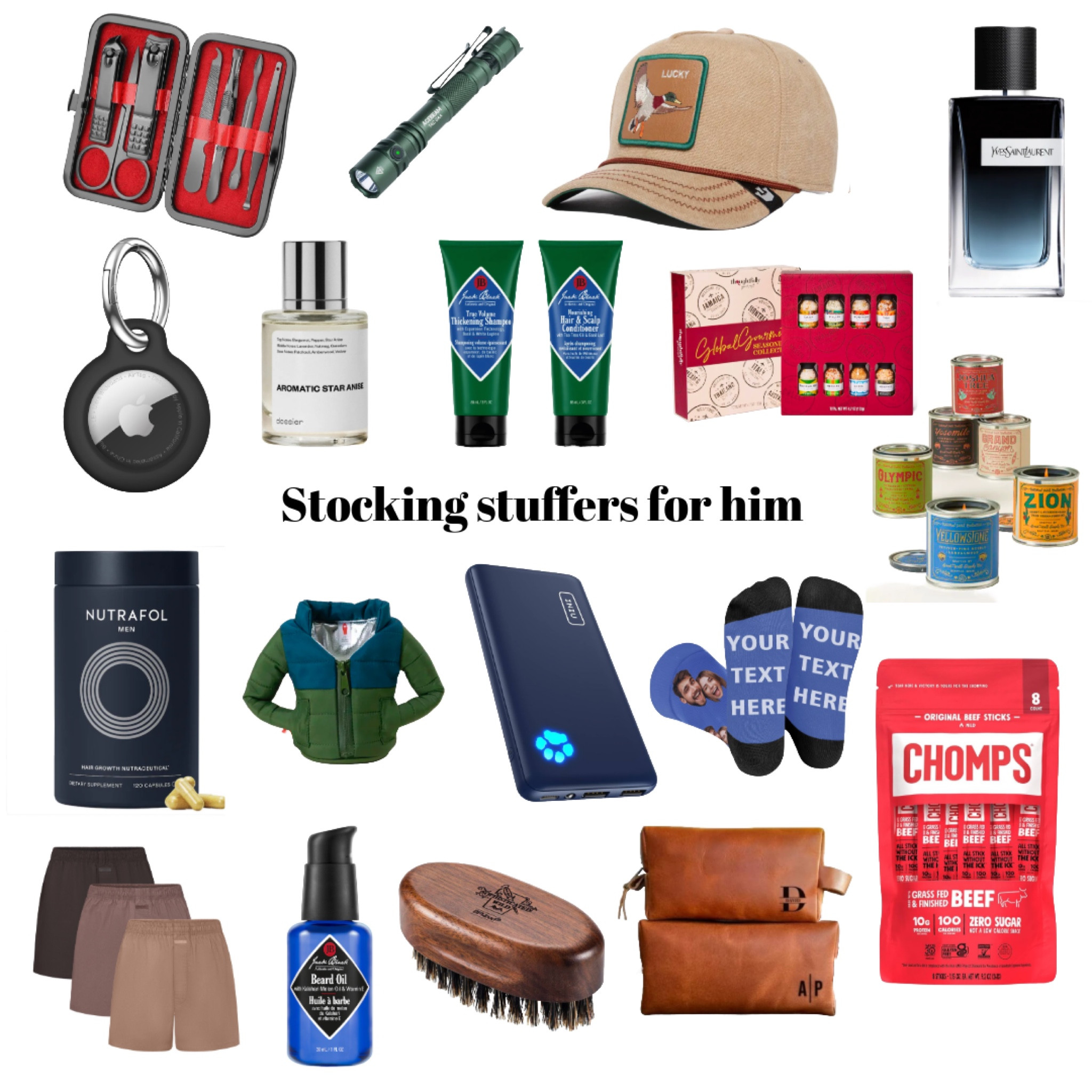 Stocking stuffers for your man 🤎✨ #stockingstuffersforhim #stockingstuffers #giftguide #stockingstuffersformen 

#LTKGiftGuide #LTKHoliday #LTKMens
