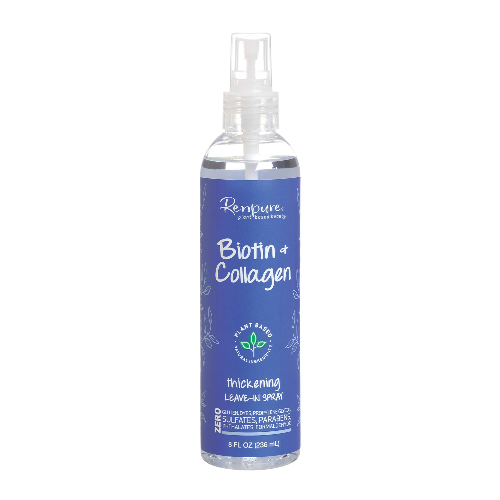RENPURE, PlantBased Beauty Biotin Collagen Thickening Leavein Conditioner Fluid Ounce, Clear, 8 F... | Amazon (US)