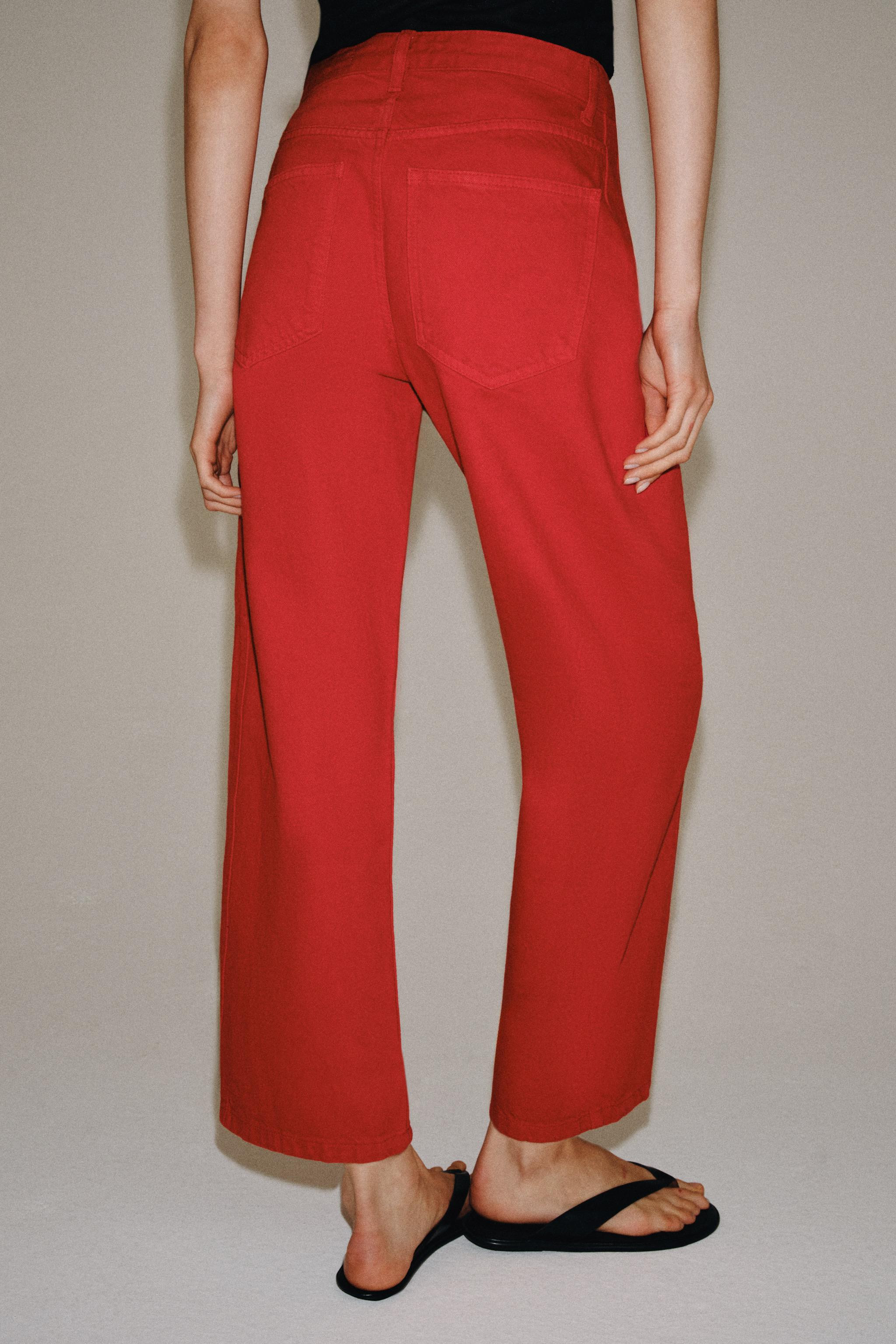ZW COLLECTION MID-WAIST RELAXED JEANS | Zara UK