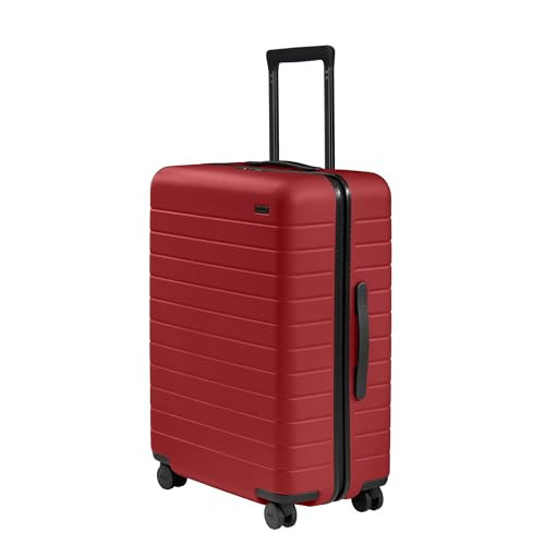Away Medium Checked Luggage, Lightweight Hard Shell Suitcase with Spinner Wheels, Durable Rolling Luggage, TSA Lock, 26 Inch, Tango Red | Amazon (US)