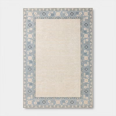 7'x10' Border Area Rug Blue | Target