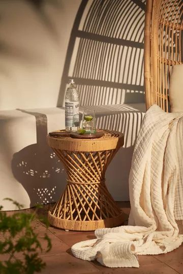Seville Modern Rattan Side Table | Urban Outfitters (US and RoW)