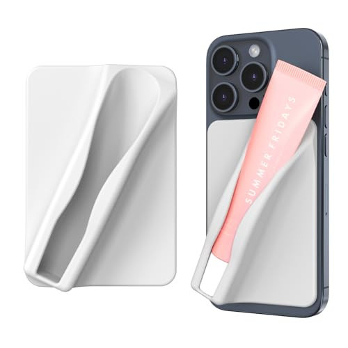 DOB SECHS Large Silicone Lip Holder Compatible with Summer Fridays, Tower 28, Laneige Lipstick Lip Glaze Phone Case Back Stick On Holder for iPhone and Android Smartphones,Grey | Amazon (US)