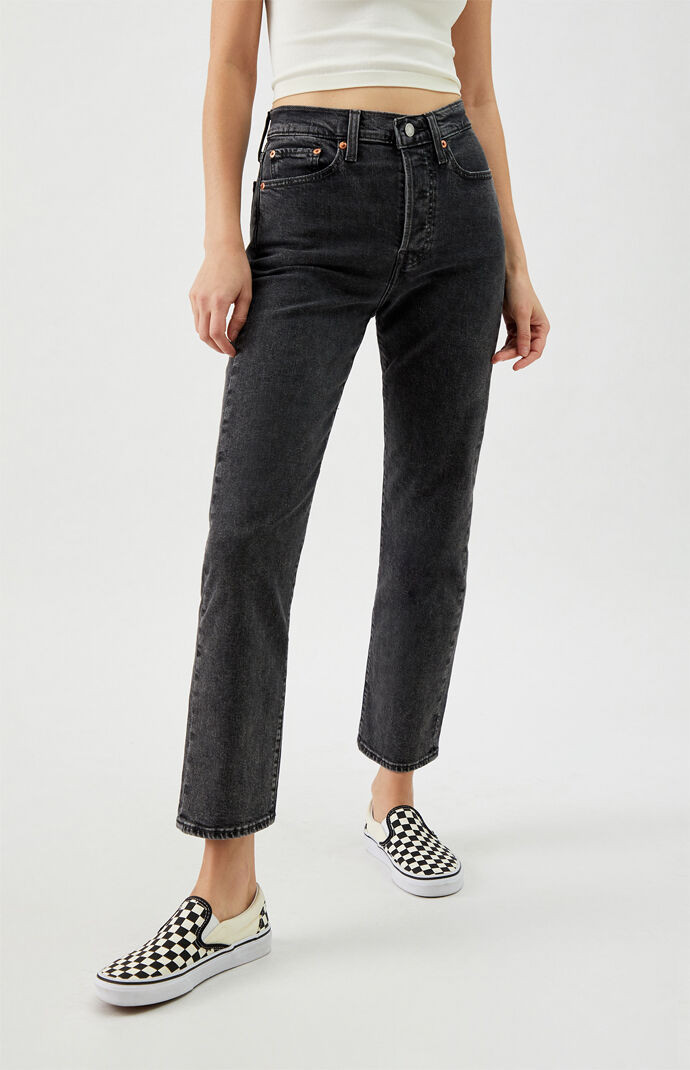 Levi's Black Wedgie Straight Pedal-2 Jeans | PacSun
