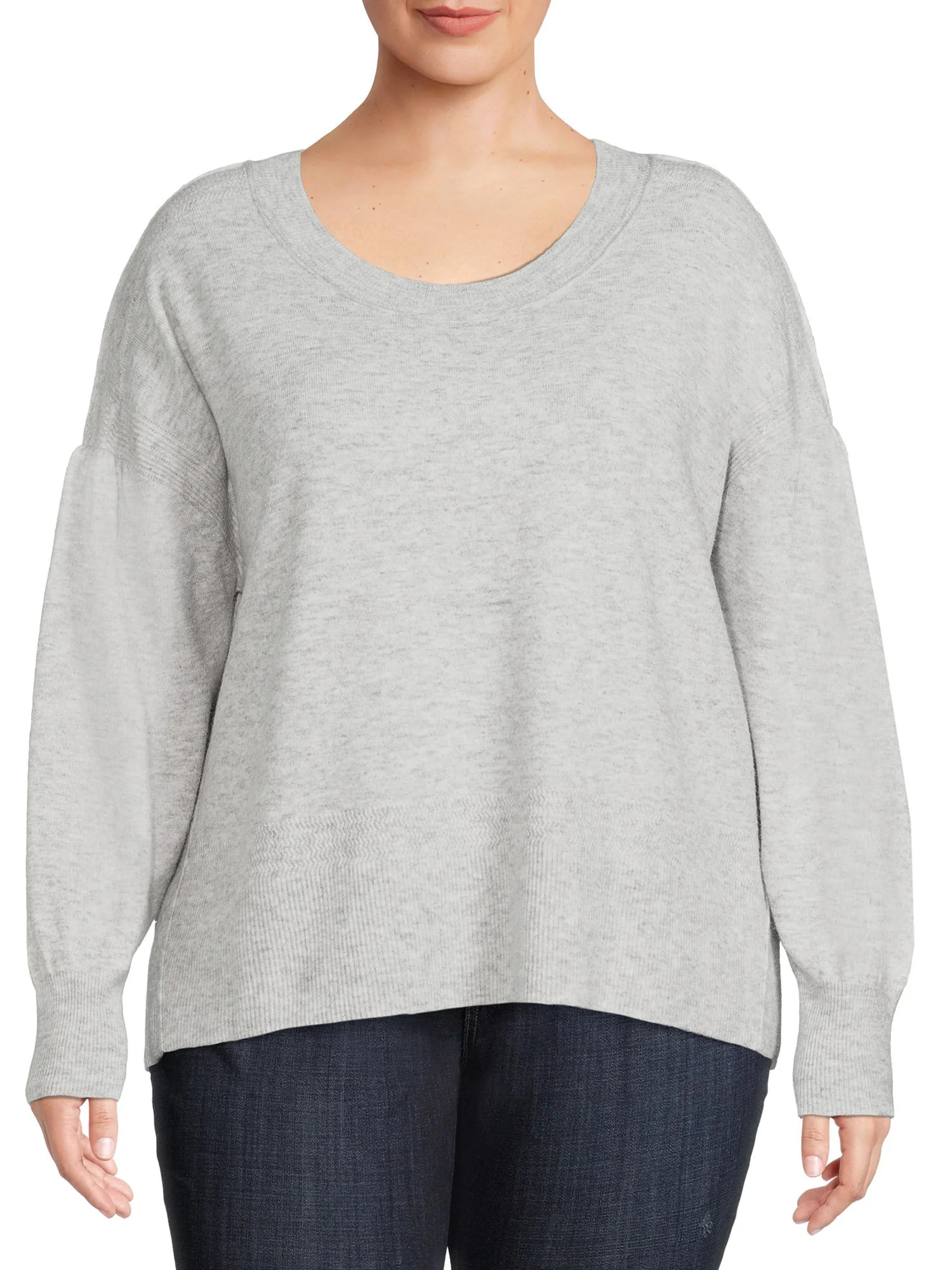 Terra & Sky Women's Plus Size Crewneck Sweater, Lightweight - Walmart.com | Walmart (US)