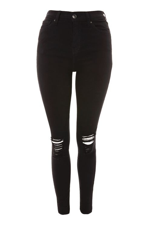 MOTO Black Ripped Jamie Jeans | Topshop US