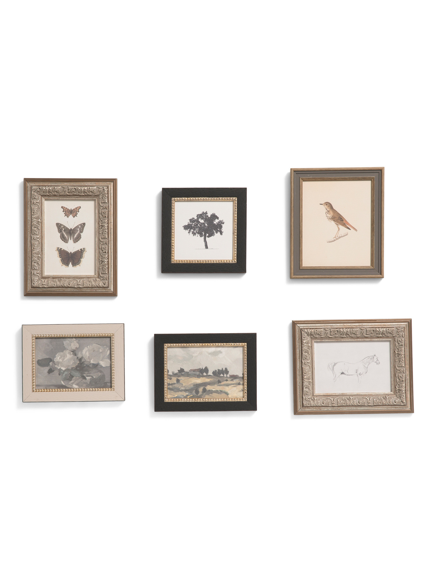 6pc Box Set Spring Solitude Framed Gallery | TJ Maxx