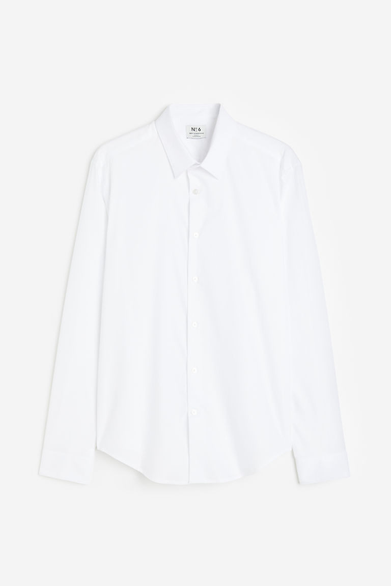 H & M - Slim Fit Cotton shirt - White | H&M (UK, MY, IN, SG, PH, TW, HK)