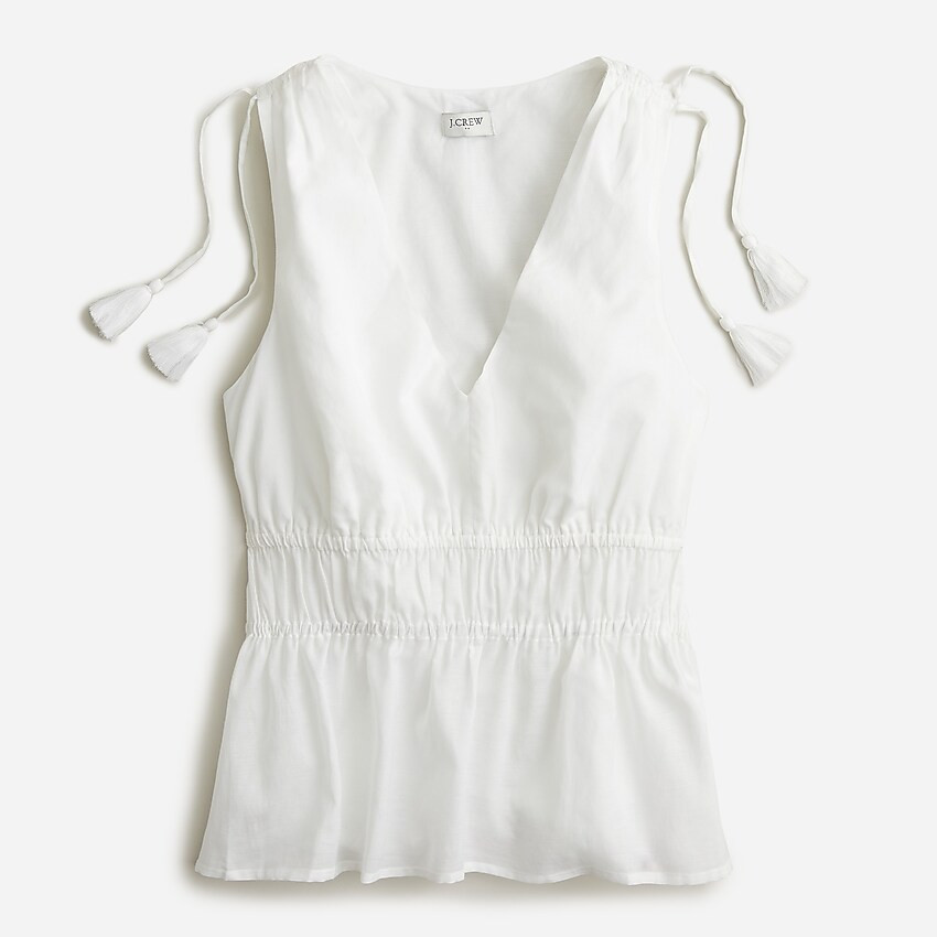 V-neck cotton voile top | J. Crew US