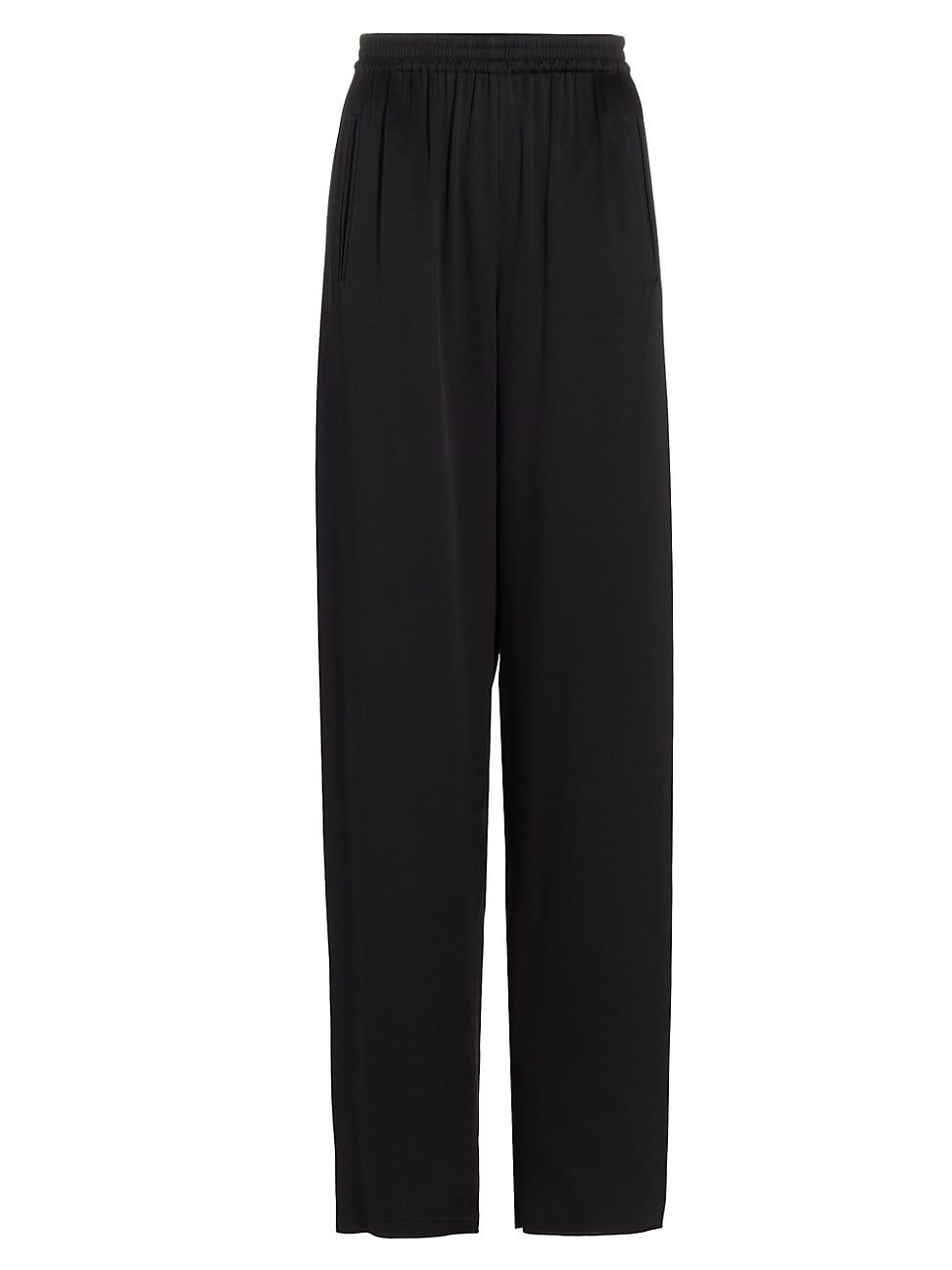 Women's Pull-On Silk Trousers - Black - Size 10 | Saks Fifth Avenue