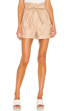 Bardot Belle Paperbag Short in Beige from Revolve.com | Revolve Clothing (Global)