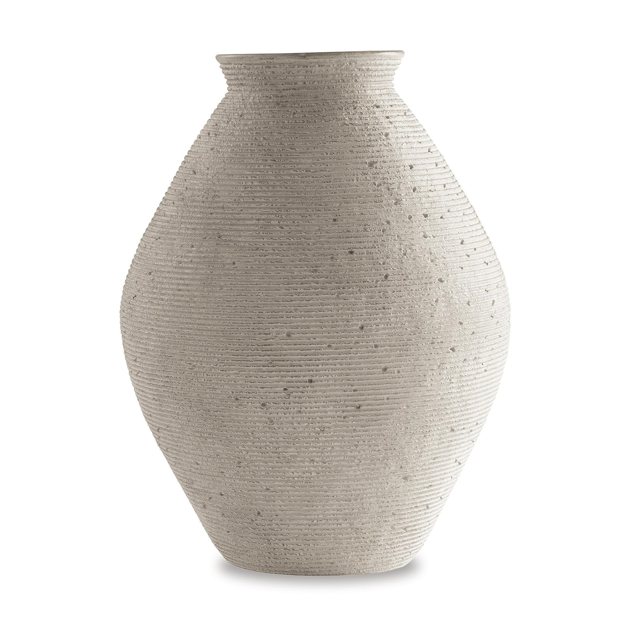 Signature Design by Ashley Hannela 17" Modern Distressed Polyresin Vase, Antique Tan | Amazon (US)