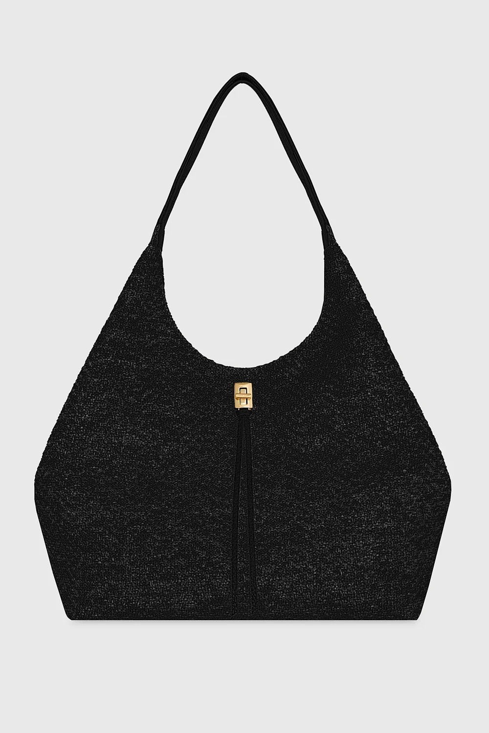 Rebecca Minkoff Darren Signature Carryall Bag In Black Straw | Rebecca Minkoff