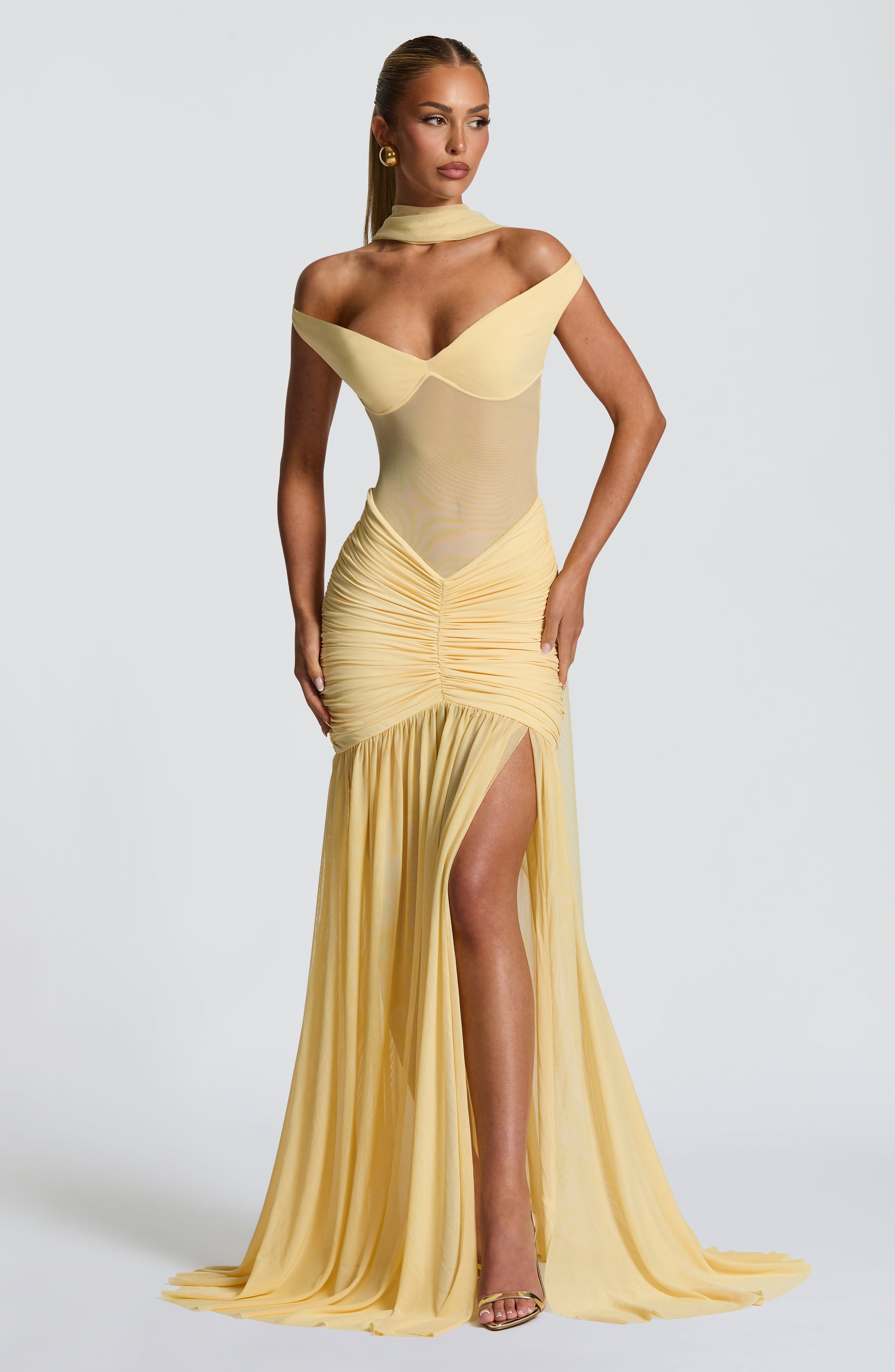 Alaia Maxi Dress - Lemon | Babyboo (global)