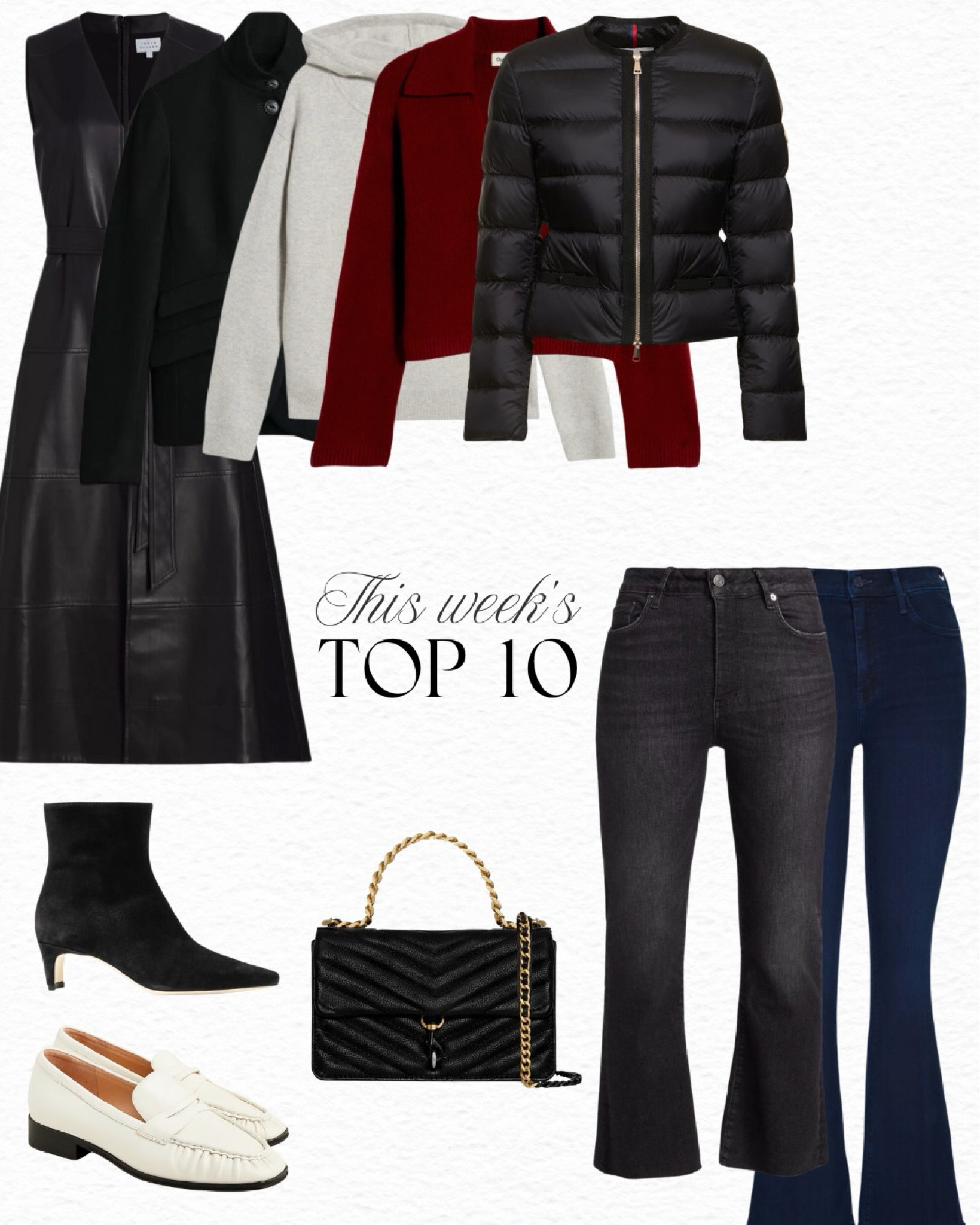 I can't wait to wear the Moncler Laurine puffer this winter! I had such a hard time deciding between which color to get but ended up going with black. These J.Crew cream loafers are some of my absolute favorites and they are currently on sale. Lastly, I've been wearing these navy Lil' Mother jeans nonstop (regular sizing linked below).

#LTKSaleAlert #LTKFindsUnder100 #LTKStyleTip