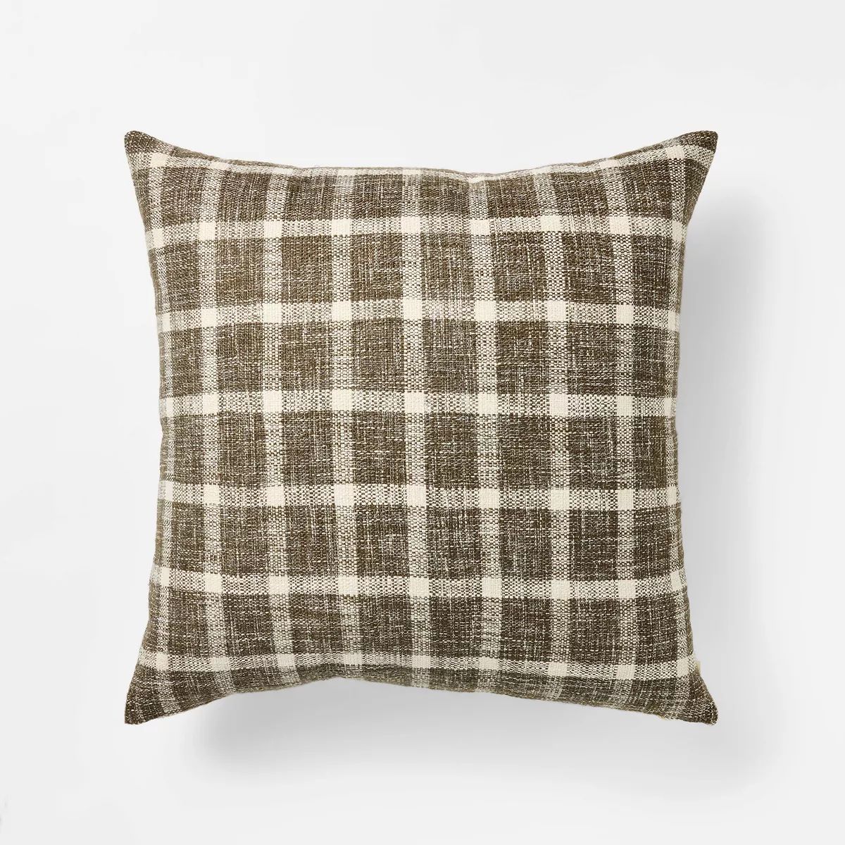Oversized Woven Plaid Square Throw Pillow - Threshold™ designed with Studio McGee | Target