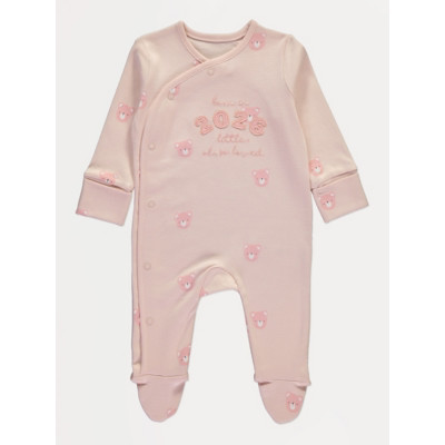 George Pink Born In 2026 Bear Sleepsuit | George