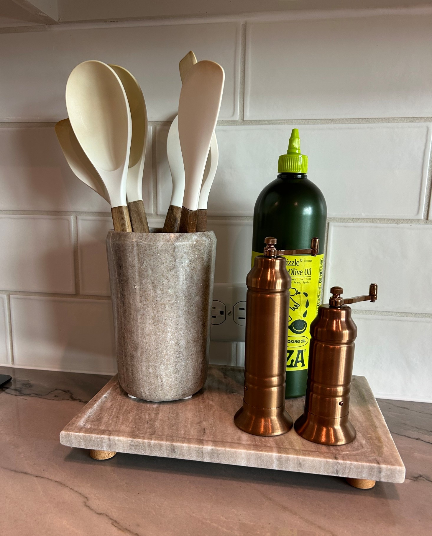 I couldn’t pass these copper salt and pepper grinders nor this marble pedestal for my kitchen— how cute are they on my kitchen counter?

Cooking utensils
Cookware
Target and Magnolia Kitchen

#LTKStyleTip #LTKHome #LTKSeasonal