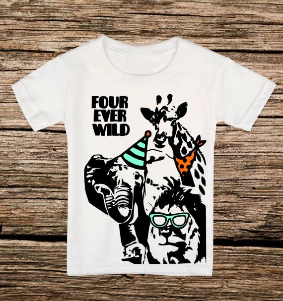 Four Ever Wild Birthday Zoo Party Shirt Perfect for zoo | Etsy | Etsy (US)