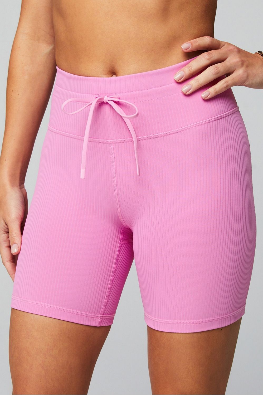 Oasis Rib High-Waisted 6" Short | Fabletics - North America