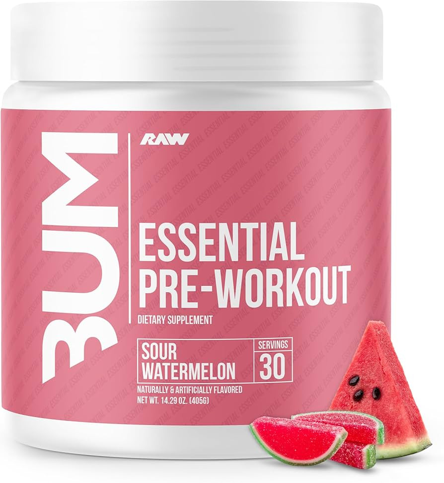 RAW Essential Pre-Workout Powder (Sour Watermelon) - Chris Bumstead Sports Nutrition Supplement f... | Amazon (US)