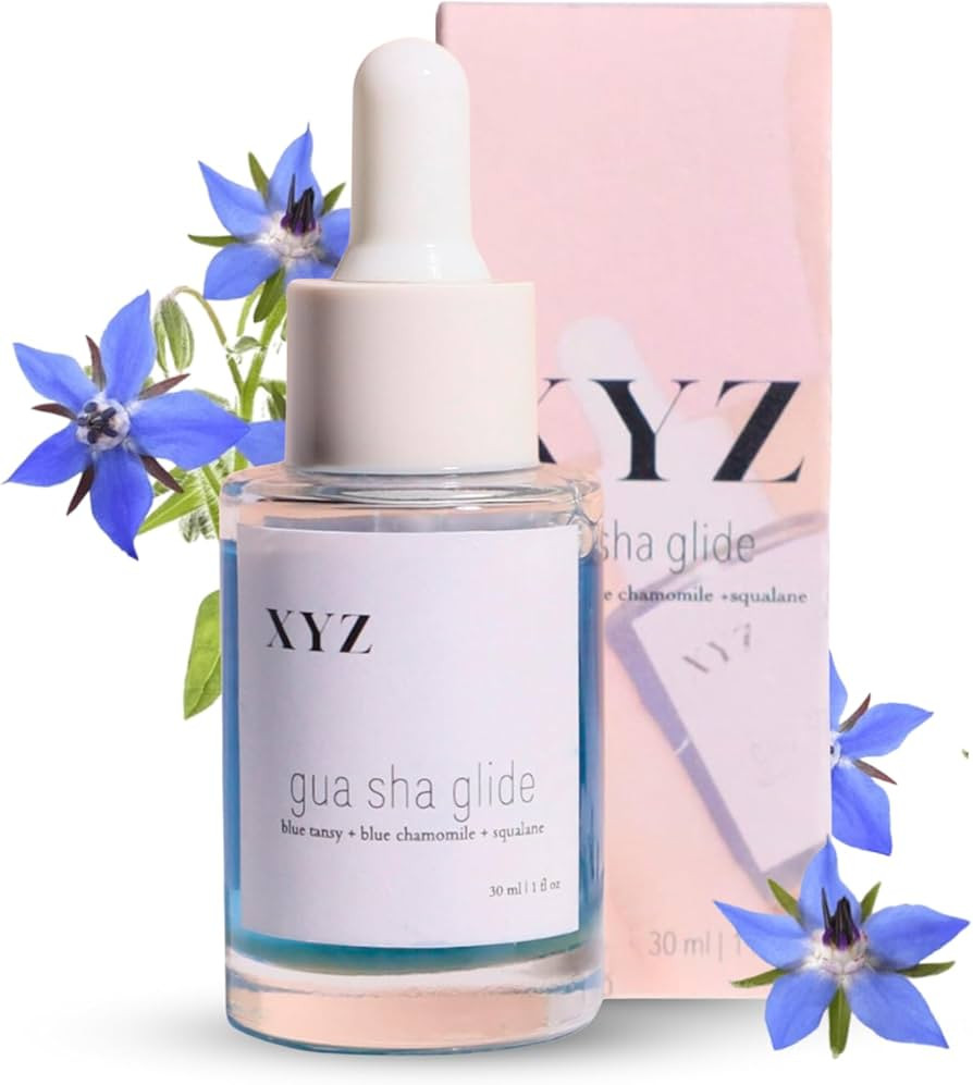 Gua Sha Glide Face Oil - Hydrating and Soothing Face Oil With Azulene Blue Tansy, Blue Chamomile ... | Amazon (US)