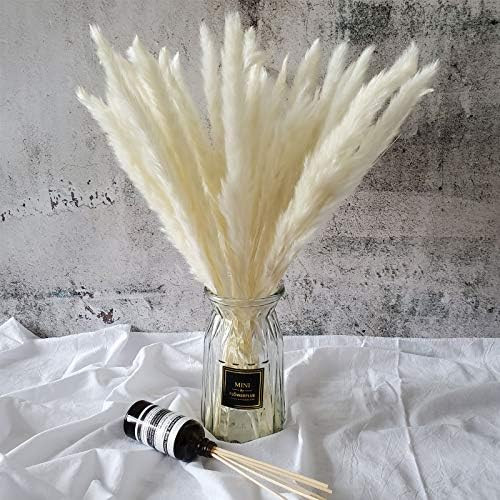 45cm Natural Dried Pampas Grass 30 Pcs for Flower Arrangements Home Decor (White) | Amazon (US)