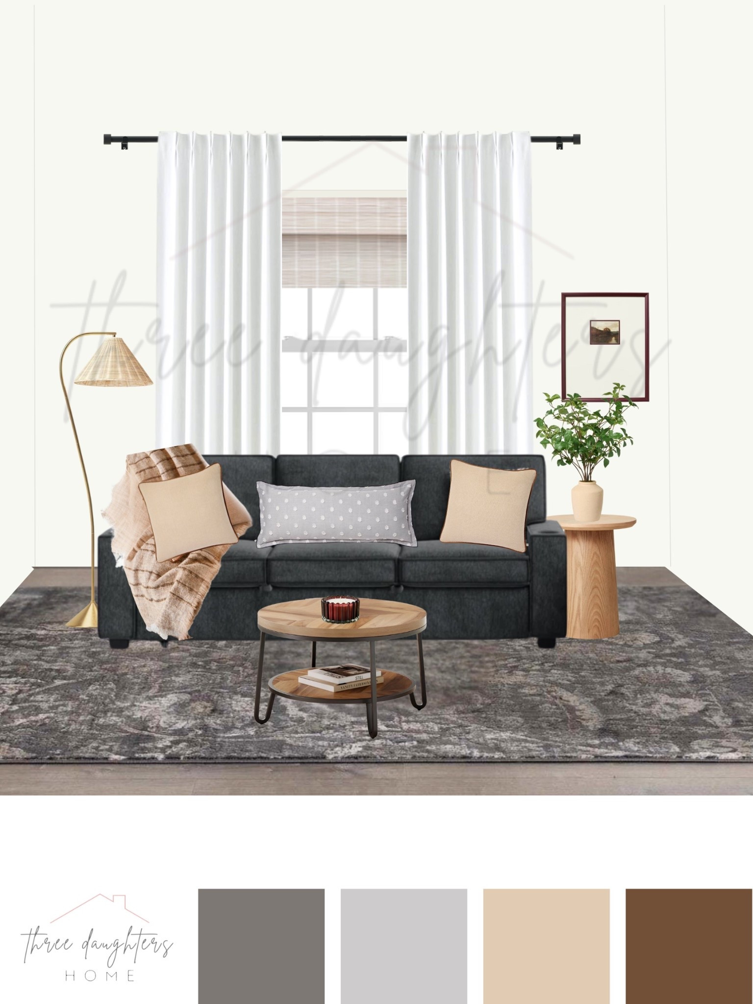 Small living room, small family room, small space design, asymmetrical living room, living space, pleated linen curtains, studio McGee 

#LTKSaleAlert #LTKStyleTip #LTKHome