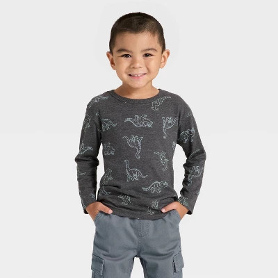 Toddler Boys' Long Sleeve Relaxed T-Shirt - Cat & Jack™ | Target