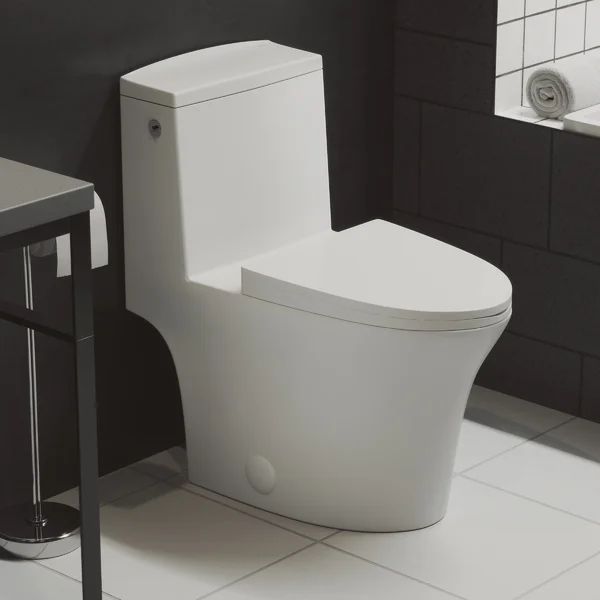 SM-1T265 Hugo Dual-Flush Elongated One-Piece Toilet (Seat Included) | Wayfair North America