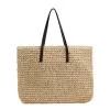 LoyGkgas New Straw Beach Bag Large Capacity Rattan Woven Shoulder Bags Handbags (Beige) | Walmart (US)