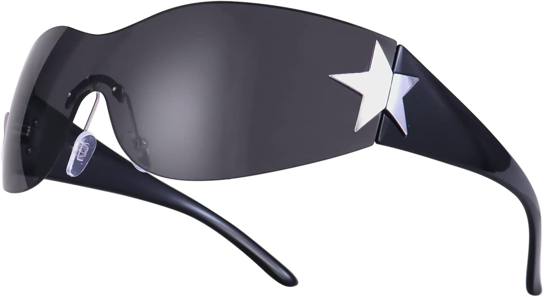 Dollger Trendy Y2K Sunglasses Women Men Wrap Around Rimless Sunglasses Cyber Y2k Fashion 2000 Gla... | Amazon (US)