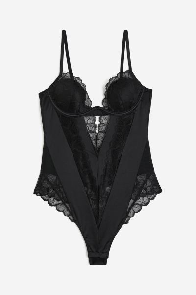 Padded-cup lace thong body | H&M (UK, MY, IN, SG, PH, TW, HK)