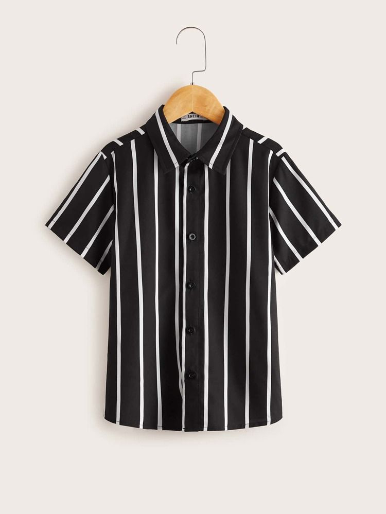 SHEIN Boys Striped Shirt | SHEIN