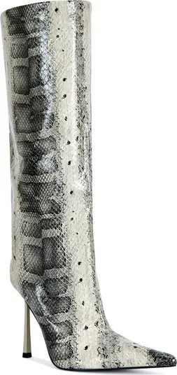 Madeye Snakeskin Embossed Knee High Boot (Women) | Nordstrom